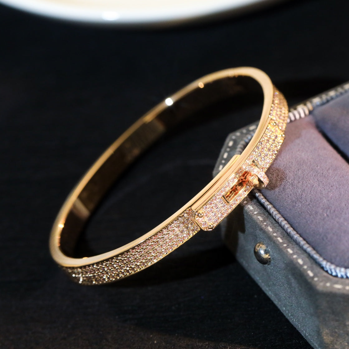 [Glitter Jewelry]KELLY BRACELET DIAMOND PAVED