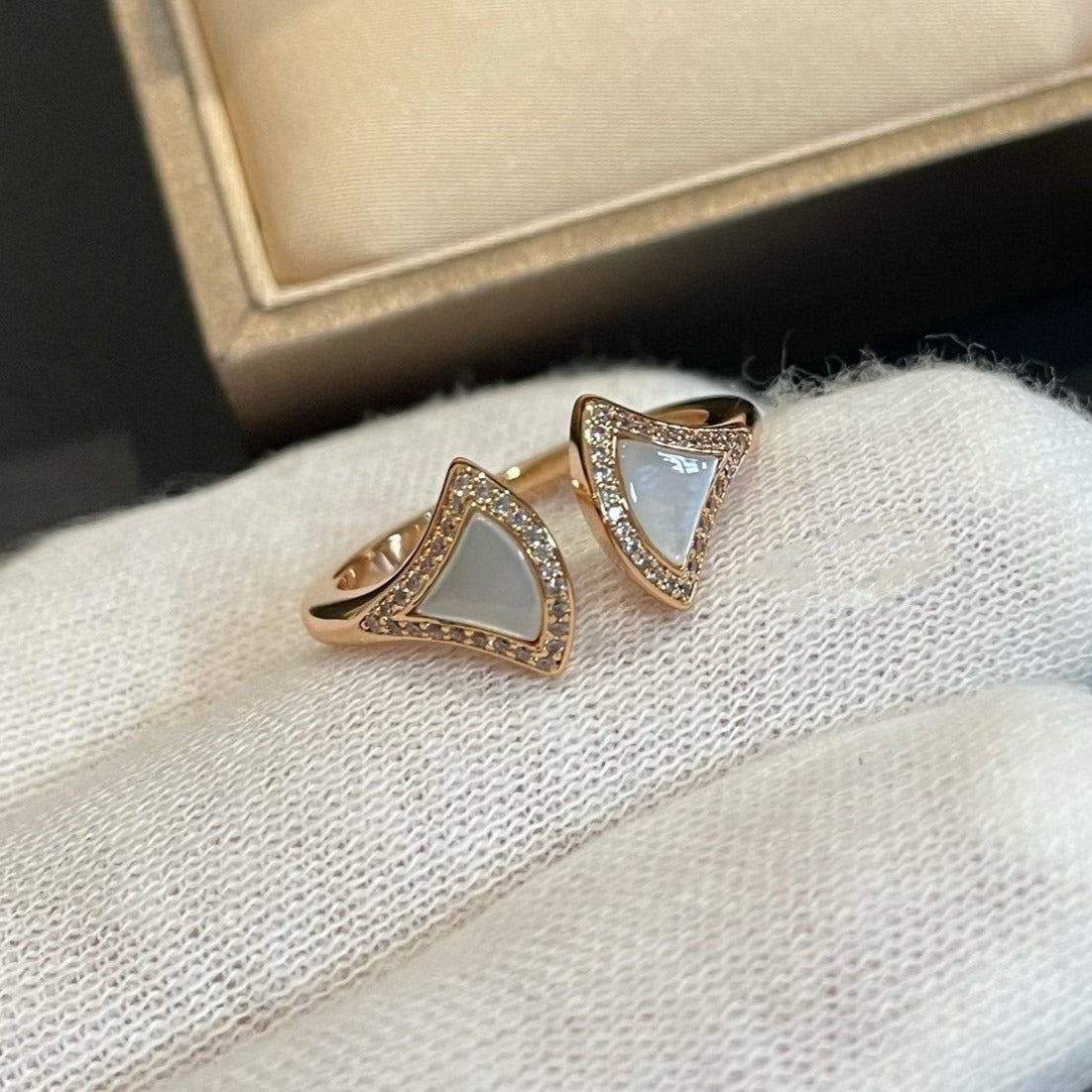 [Glitter Jewelry]DREAM MOP DIAMOND OPEN RING