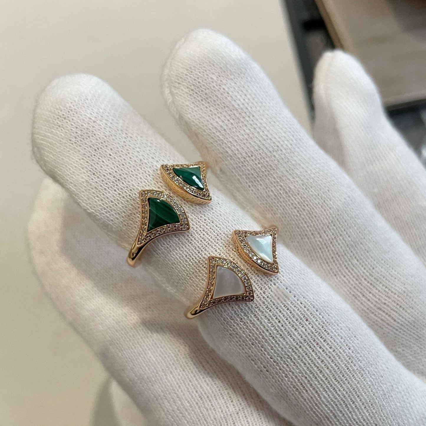 [Glitter Jewelry]DREAM MOP DIAMOND OPEN RING