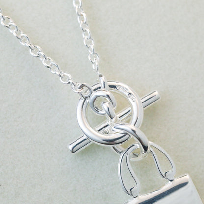[Glitter Jewelry]POP H PEDANT SILVER NECKLACE