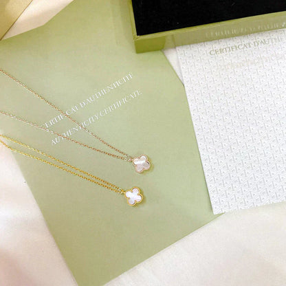 [Glitter Jewelry]CLOVER MINI 9.5MM WHITE MOTHER-OF-PEARL NECKLACE