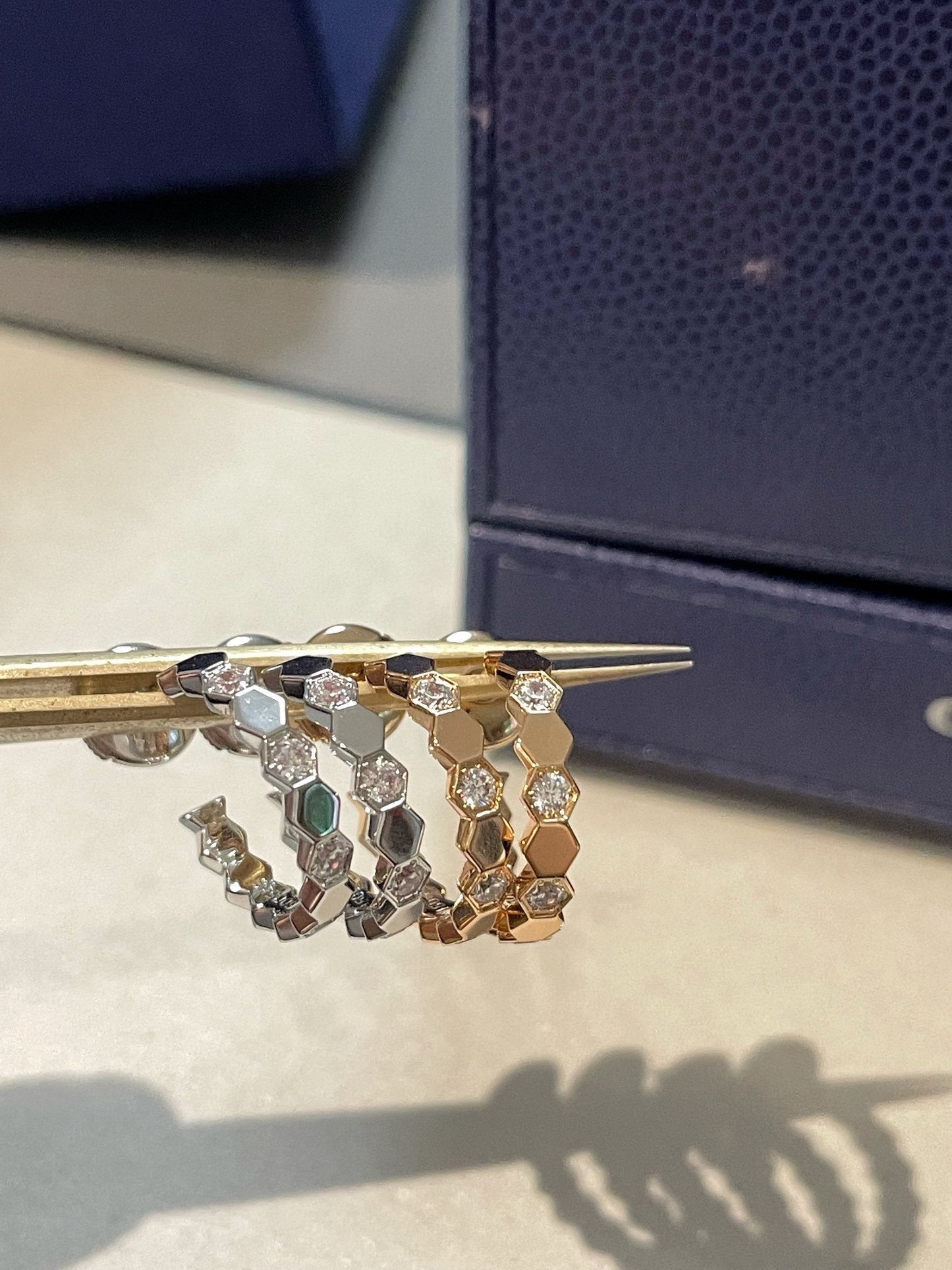 [Glitter Jewelry]Hollow Design Four-Leaf Clover Flower Shape Ring
