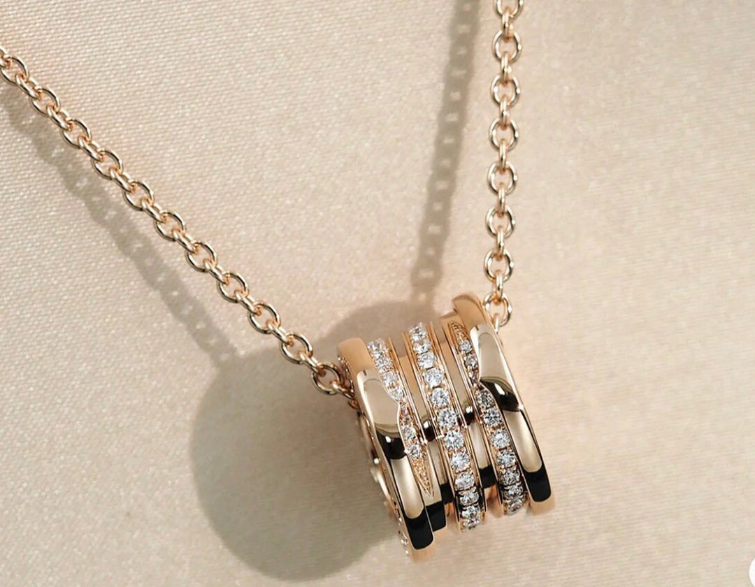 [Glitter Jewelry]ZERO 1 PINK GOLD DIAMOND NECKLACE