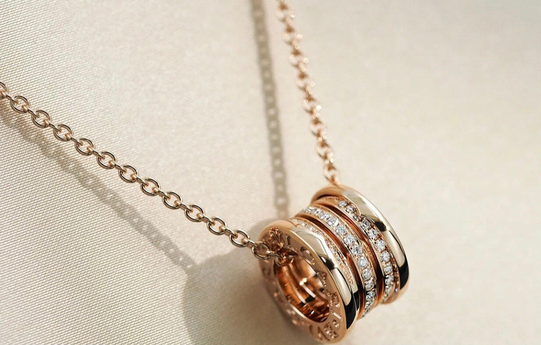 [Glitter Jewelry]ZERO 1 PINK GOLD DIAMOND NECKLACE
