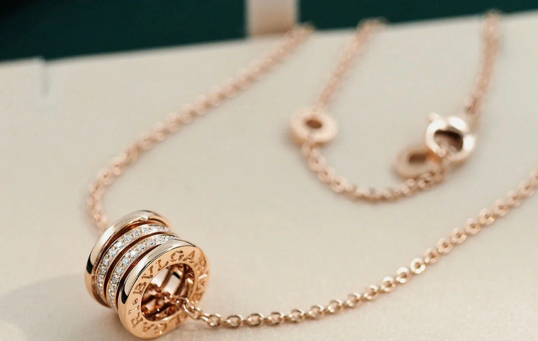 [Glitter Jewelry]ZERO 1 PINK GOLD DIAMOND NECKLACE
