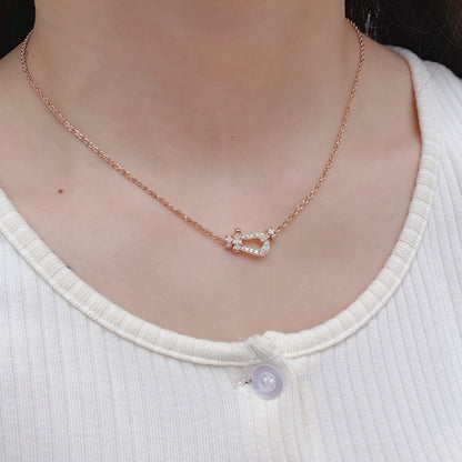 [Glitter Jewelry]FORCE 10 PINK GOLD DIAMOND NECKLACE