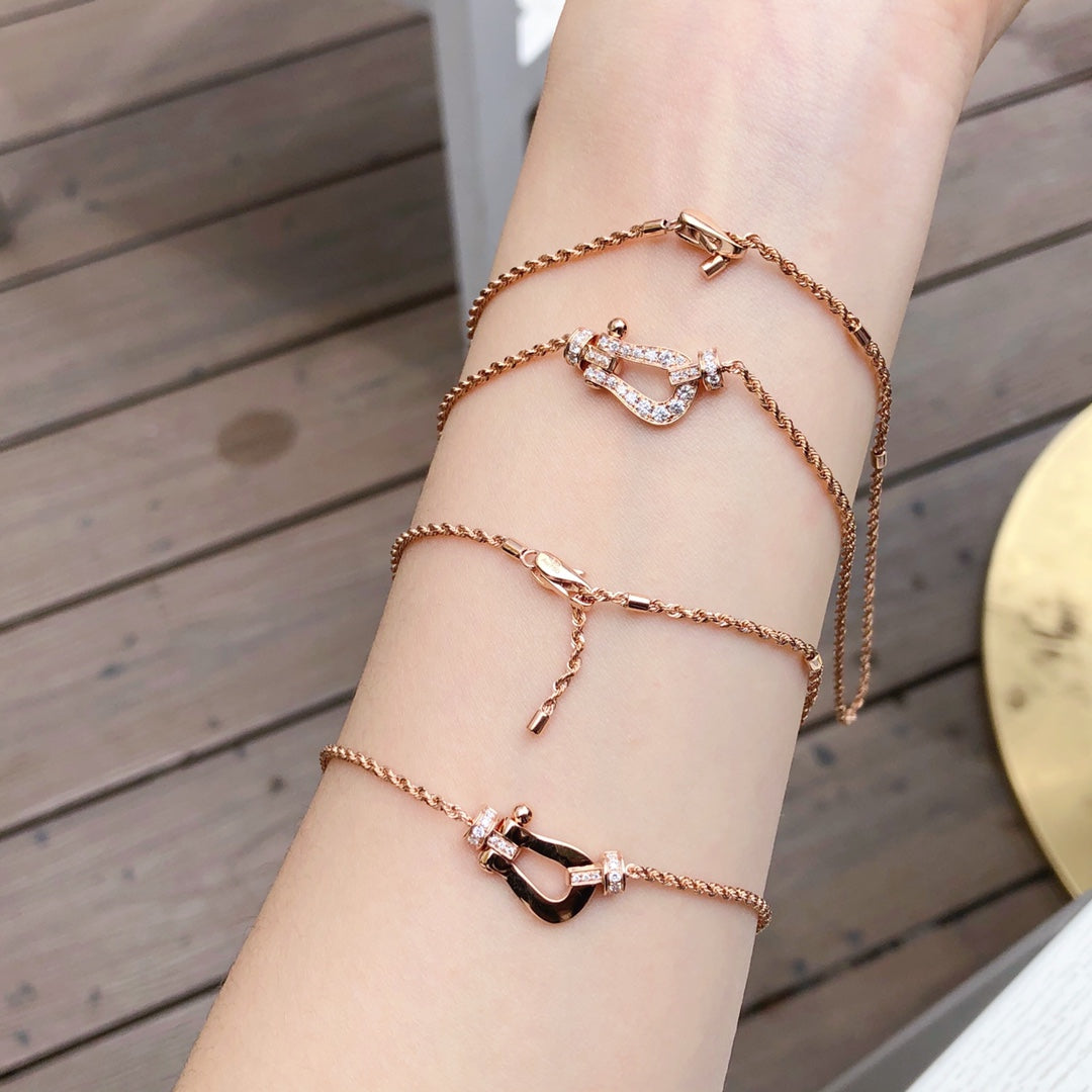 [Glitter Jewelry]FORCE 10 PINK GOLD DIAMOND NECKLACE