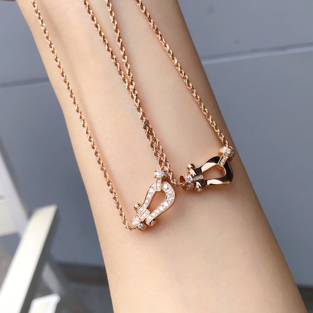 [Glitter Jewelry]FORCE 10 PINK GOLD DIAMOND NECKLACE