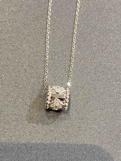 [Glitter Jewelry]PERLEE PEDANT SIVLER DIAMOND NECKLACE