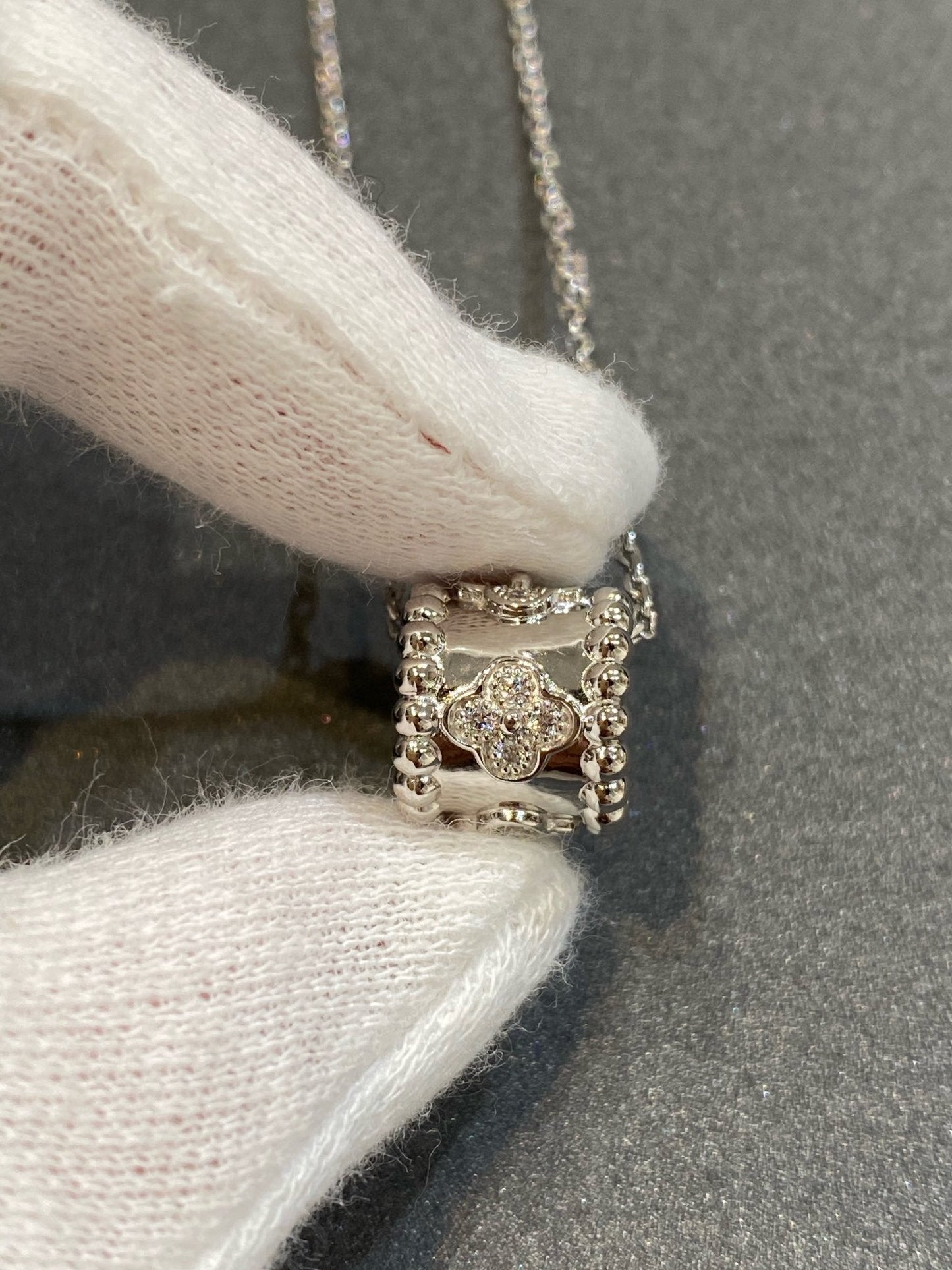 [Glitter Jewelry]PERLEE PEDANT SIVLER DIAMOND NECKLACE
