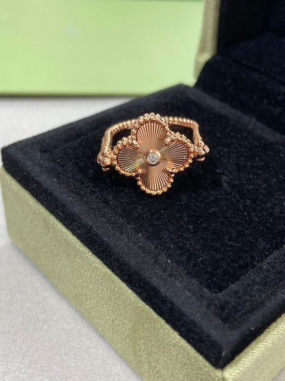 [Glitter Jewelry]CLOVER RIVERSIBLE ROSE GOLD RING