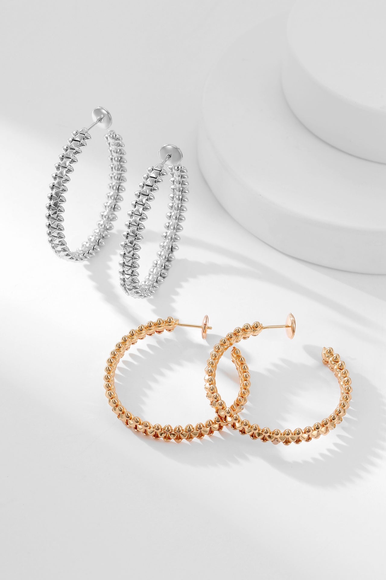 [Glitter Jewelry]CLASH HOOP EARRINGS