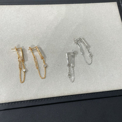 [Glitter Jewelry]CHAINE CHAOS DIAMOND DROP EARRINGS