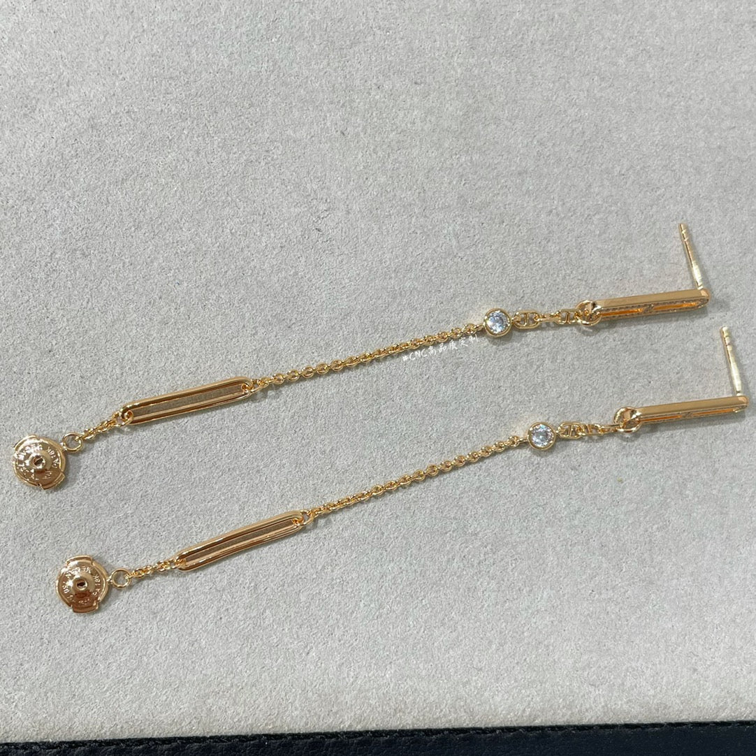 [Glitter Jewelry]CHAINE CHAOS DIAMOND DROP EARRINGS