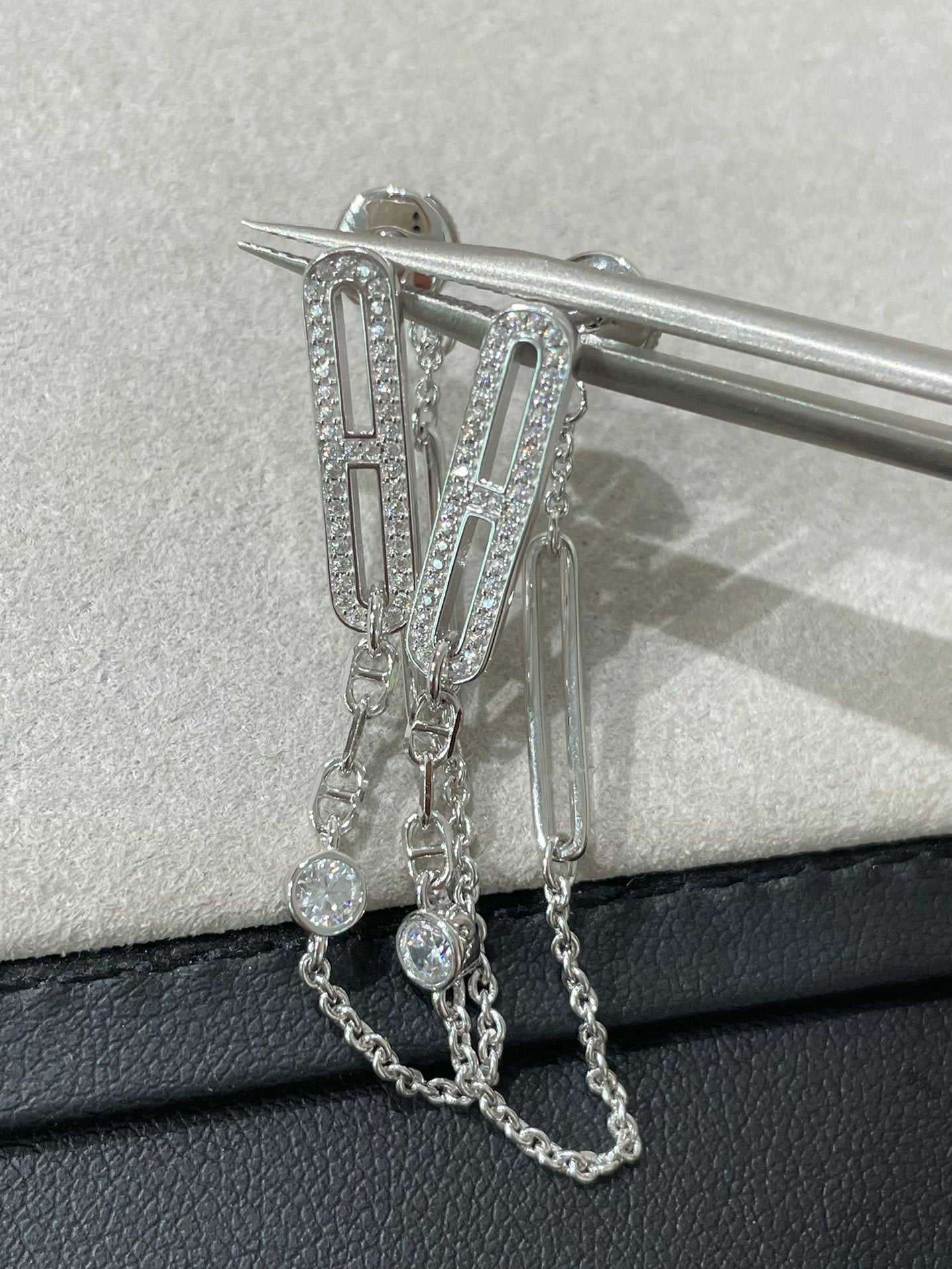 [Glitter Jewelry]CHAINE CHAOS DIAMOND DROP EARRINGS