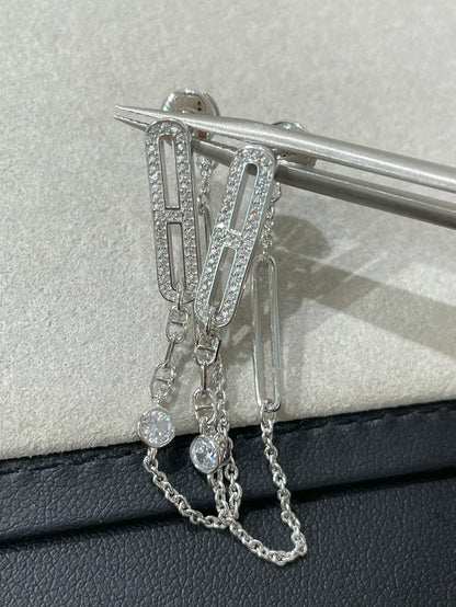 [Glitter Jewelry]CHAINE CHAOS DIAMOND DROP EARRINGS