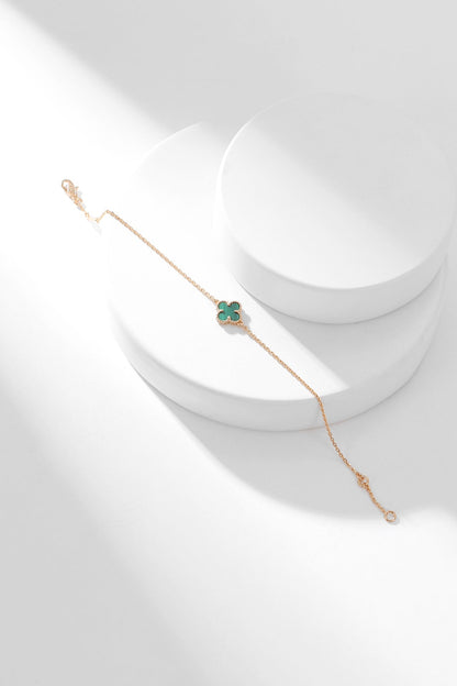 [Glitter Jewelry]CLOVER BRACELET MALACHITE 1 MOTIF
