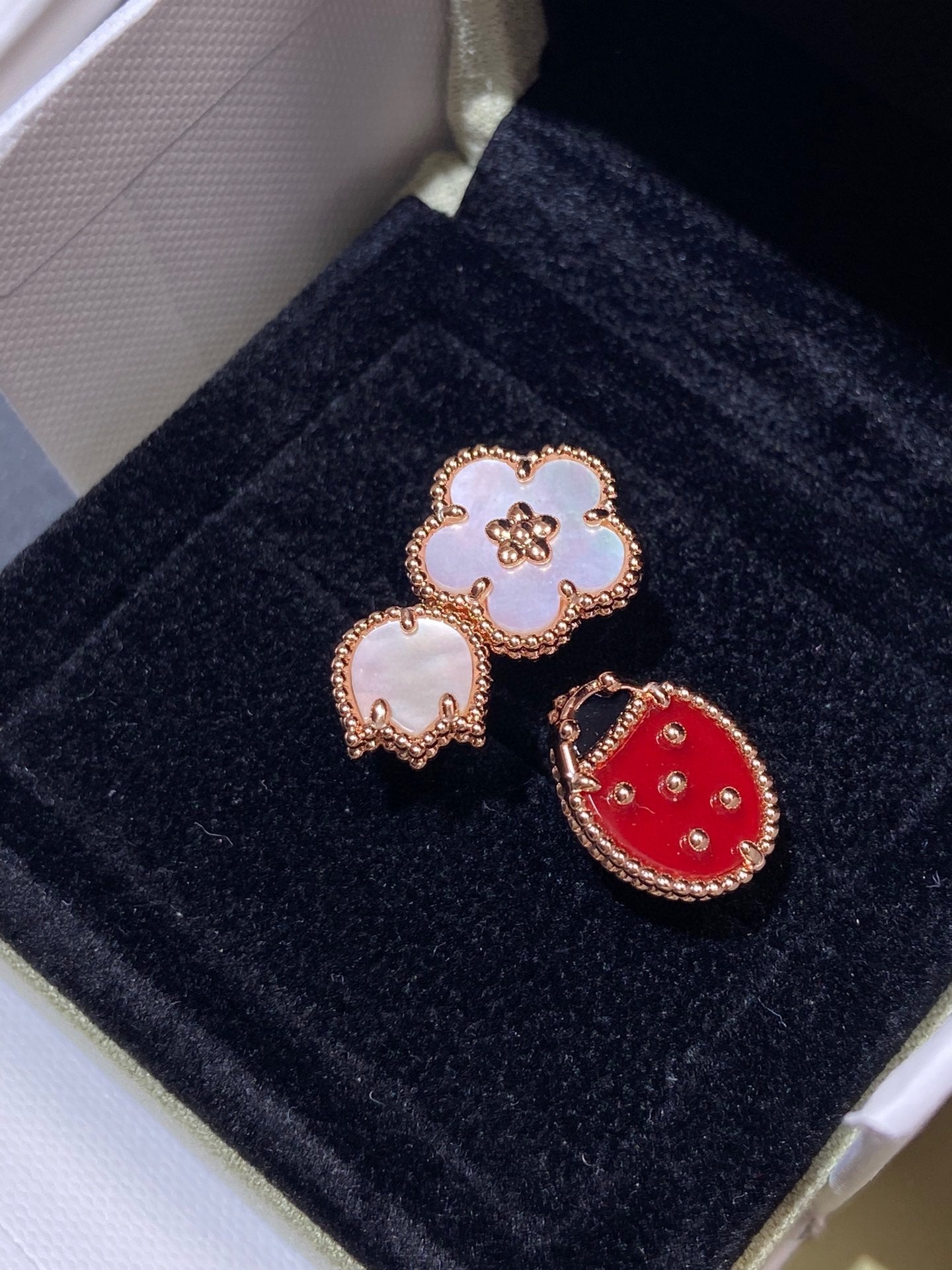 [Glitter Jewelry]LUCKY 3 MOTIF ROSE GOLD RING
