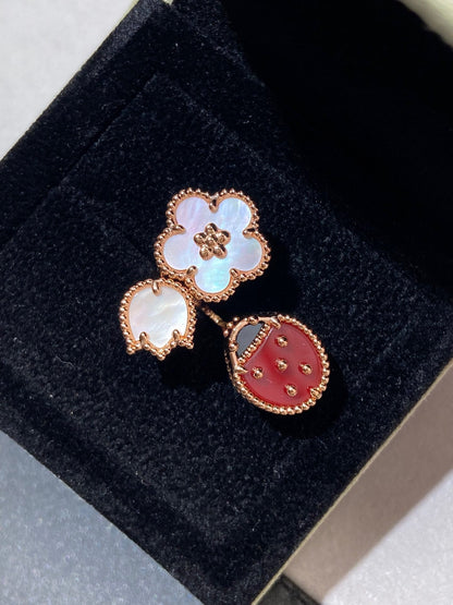 [Glitter Jewelry]LUCKY 3 MOTIF ROSE GOLD RING