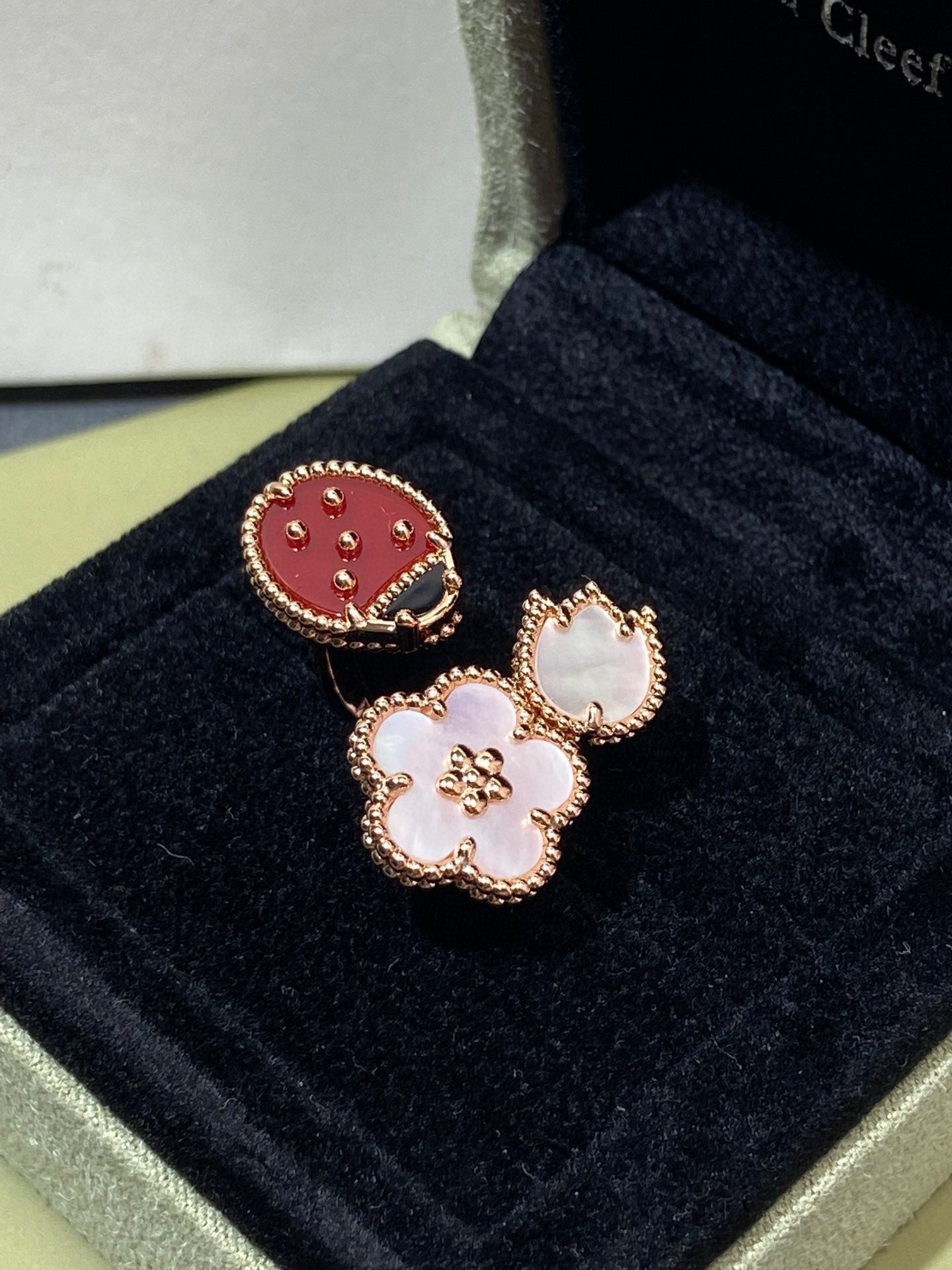 [Glitter Jewelry]LUCKY 3 MOTIF ROSE GOLD RING