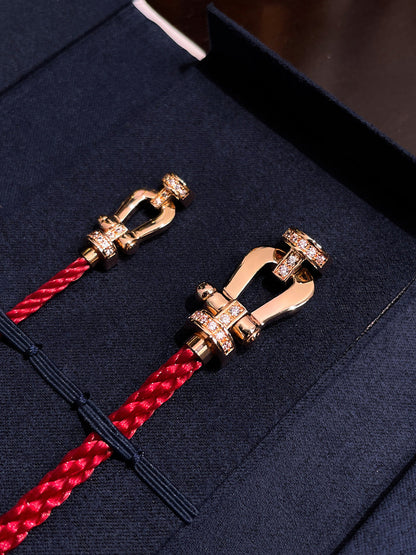 [Glitter Jewelry]FORCE 10 HALF DIAMOND PINK GOLD RED CORDERI LARGE AND MEDIUM MODEL