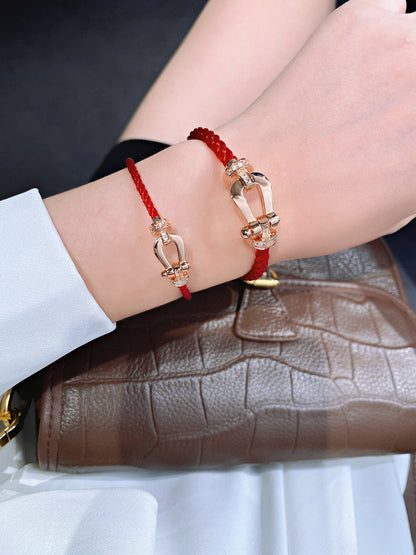 [Glitter Jewelry]FORCE 10 HALF DIAMOND PINK GOLD RED CORDERI LARGE AND MEDIUM MODEL