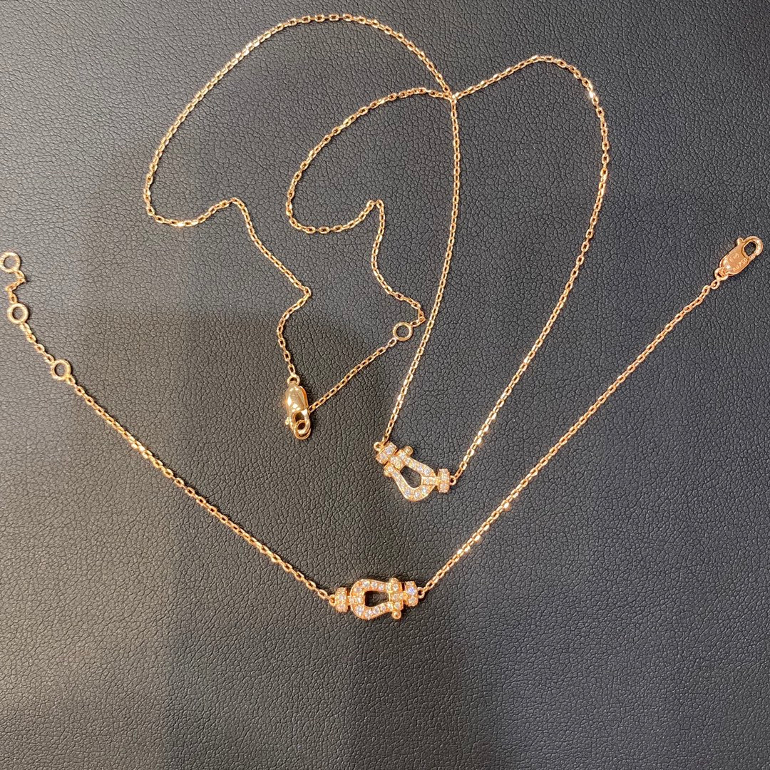 [Glitter Jewelry]FORCE 10 DIAMOND PINK GOLD NECKLACE MINI MODEL
