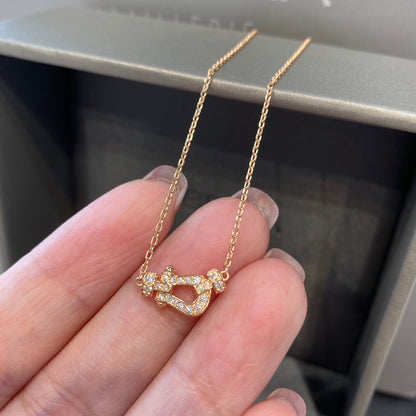 [Glitter Jewelry]FORCE 10 DIAMOND PINK GOLD NECKLACE MINI MODEL
