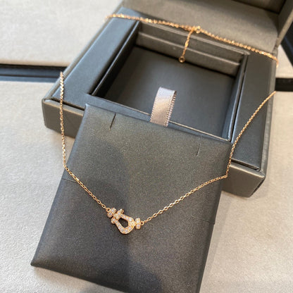 [Glitter Jewelry]FORCE 10 DIAMOND PINK GOLD NECKLACE MINI MODEL