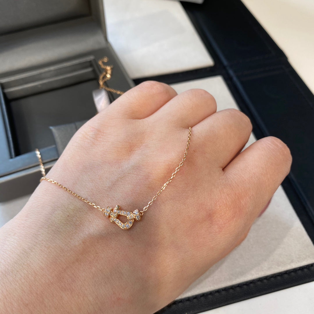 [Glitter Jewelry]FORCE 10 DIAMOND PINK GOLD NECKLACE MINI MODEL