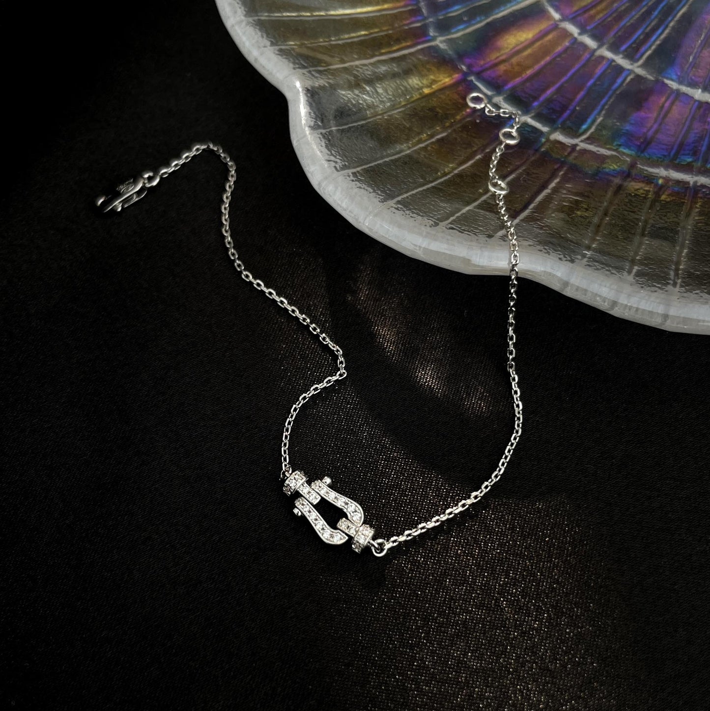 [Glitter Jewelry]FORCE 10 FULL DIAMOND BUCKLE CHAIN LINK MINI MODEL