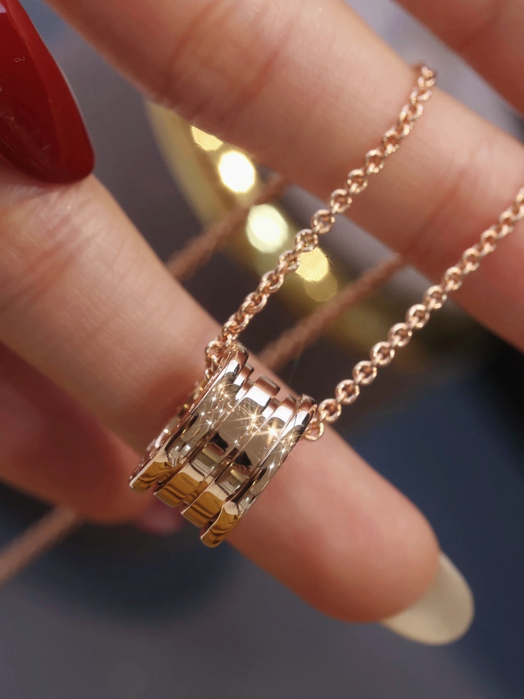 [Glitter Jewelry]ZERO 1 PINK GOLD NECKLACE