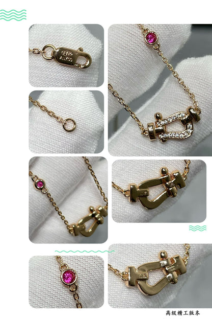 [Glitter Jewelry]FORCE 10 DIAMOND PINK GOLD NECKLACE