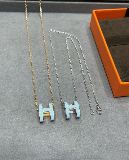 [Glitter Jewelry]POP H SKY BLUE NECKLACE