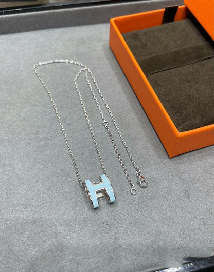 [Glitter Jewelry]POP H SKY BLUE NECKLACE