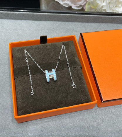 [Glitter Jewelry]POP H SKY BLUE NECKLACE