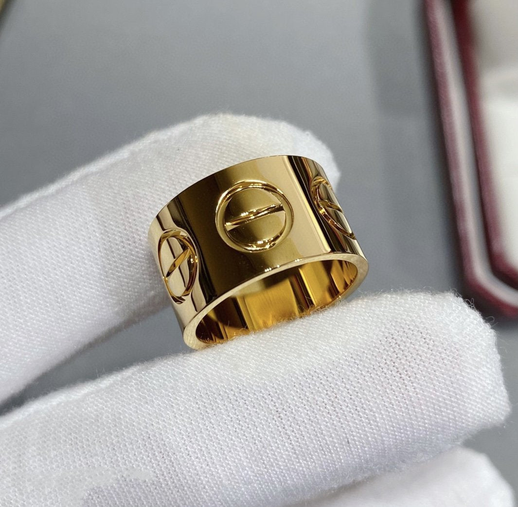 [Glitter Jewelry]LOVE 11MM LARGE RING