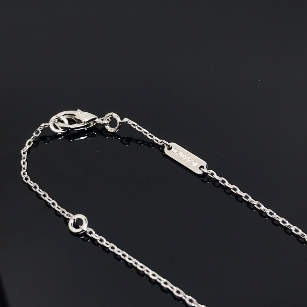 [Glitter Jewelry]CLOVER PIETERSITE SILVER LONG NECKLACE
