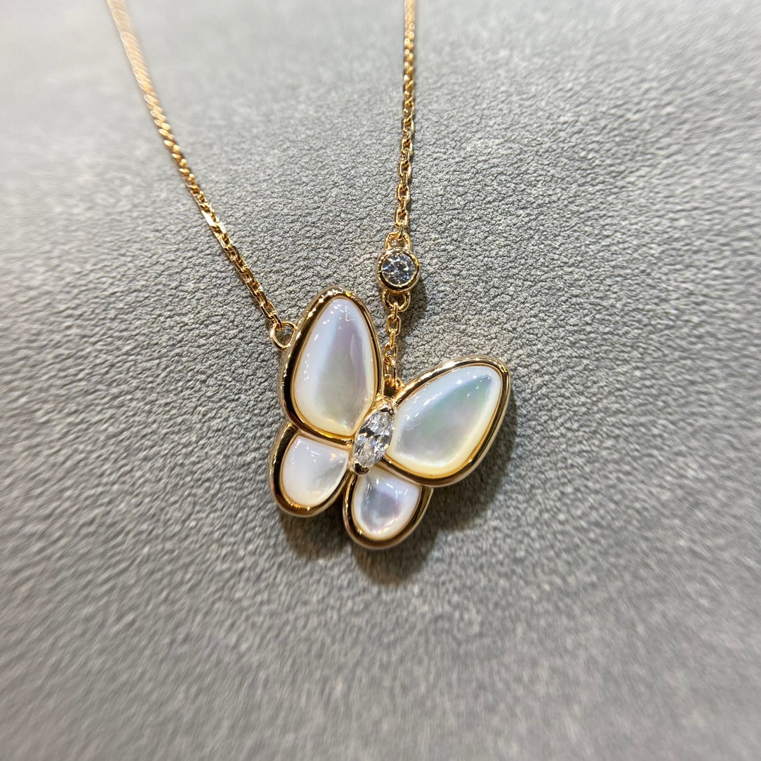 [Glitter Jewelry]BUTTERFLY MOP DIAMOND NECKLACE