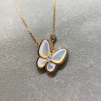 [Glitter Jewelry]BUTTERFLY MOP DIAMOND NECKLACE