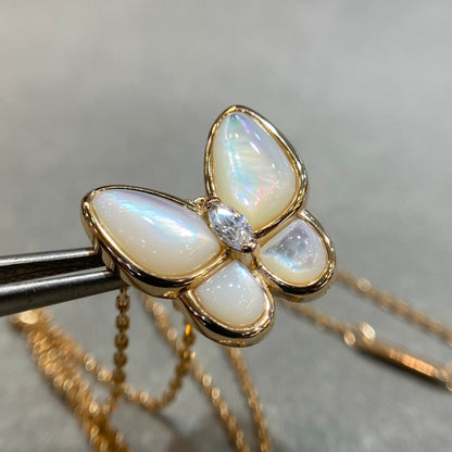 [Glitter Jewelry]BUTTERFLY MOP DIAMOND NECKLACE