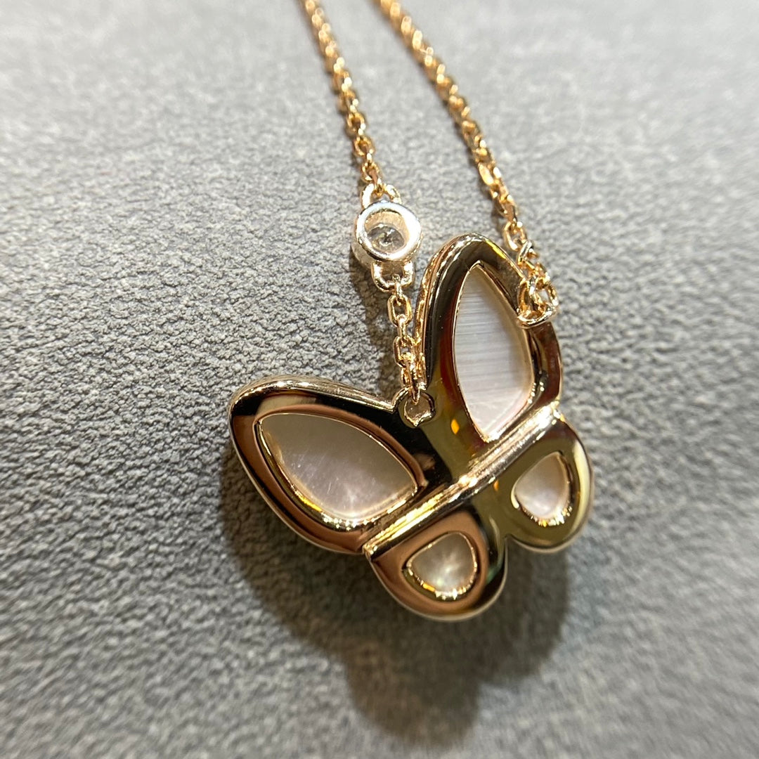 [Glitter Jewelry]BUTTERFLY MOP DIAMOND NECKLACE
