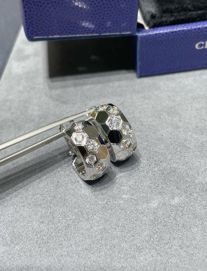 [Glitter Jewelry]BEE LOVE DIAMOND HOOP EARRINGS