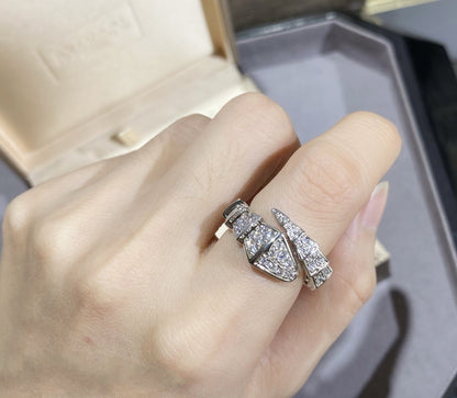 [Glitter Jewelry]SERPENTI LARGE RING SILVER DIAMOND PAVED