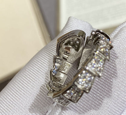 [Glitter Jewelry]SERPENTI LARGE RING SILVER DIAMOND PAVED