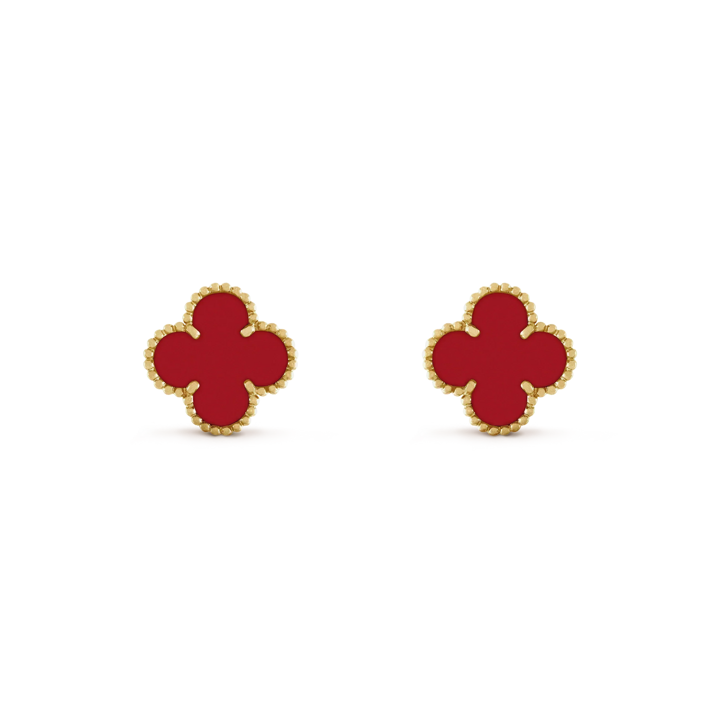 [Glitter Jewelry]CLOVER MINI 9.5MM CARNELIAN EARRINGS