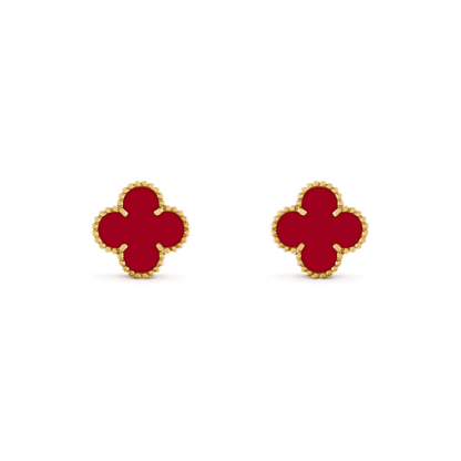 [Glitter Jewelry]CLOVER MEDIUM 1 MOTIFS CARNELIAN  EARRINGS