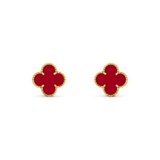 [Glitter Jewelry]CLOVER MEDIUM 1 MOTIFS CARNELIAN  EARRINGS
