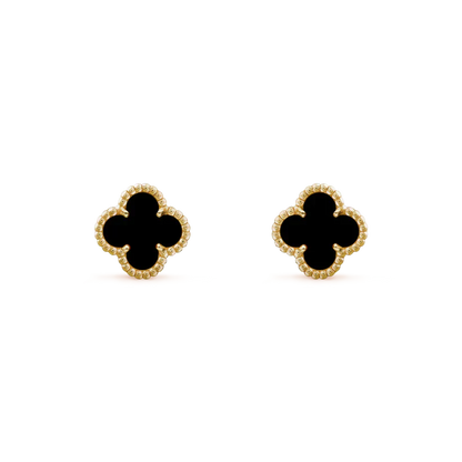 [Glitter Jewelry]CLOVER MINI 9.5MM BLACK MOP EARRINGS