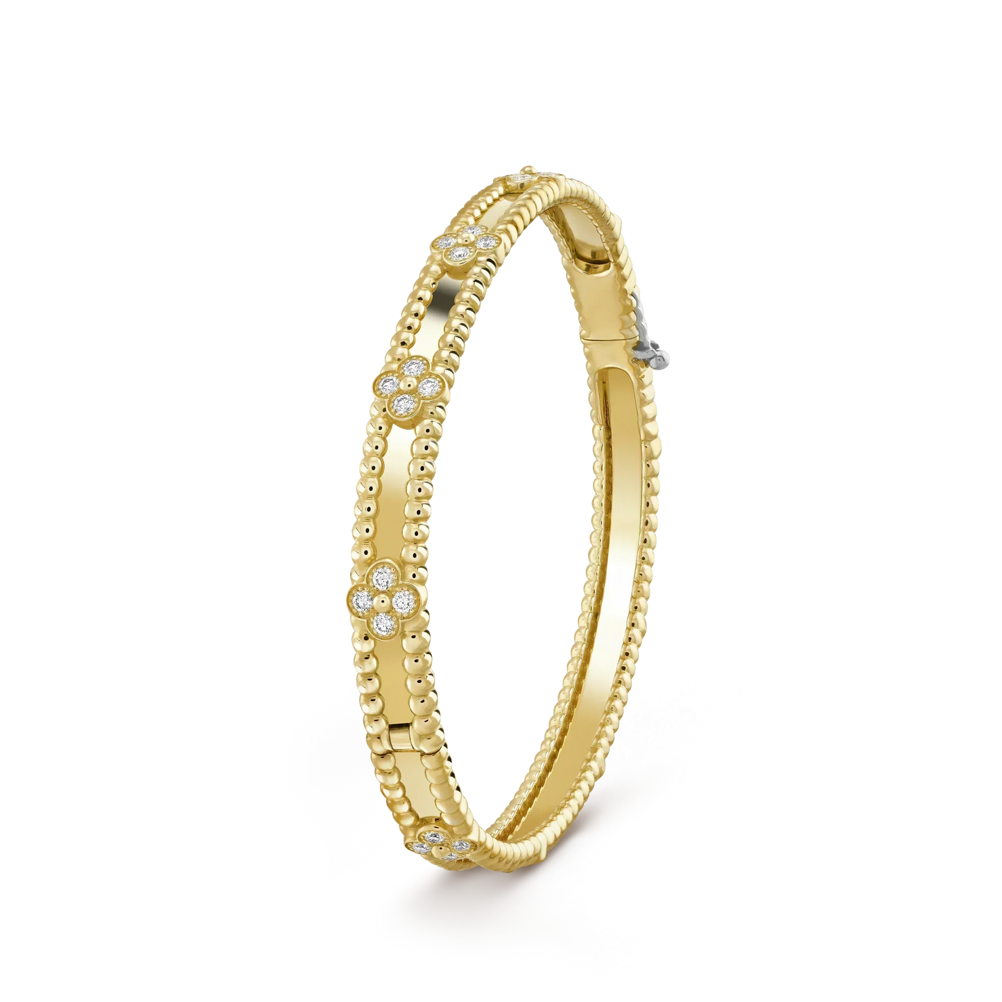 [Glitter Jewelry]CLOVER BRACELET 4MM DIAMONDS